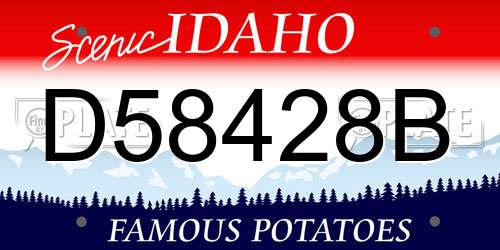 D58428B Idaho License Plate