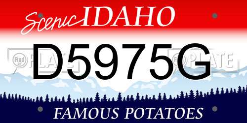 D5975G Idaho License Plate