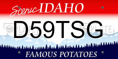 D59TSG Idaho License Plate