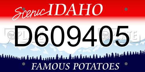 D609405 Idaho License Plate