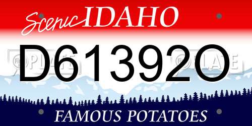 D61392O Idaho License Plate