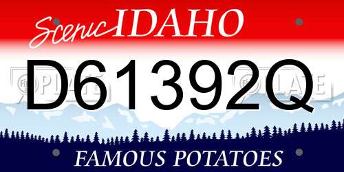 D61392Q Idaho License Plate