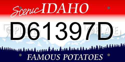 D61397D Idaho License Plate