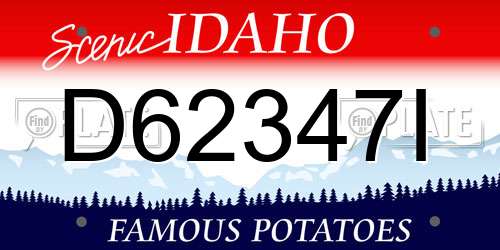 D62347I Idaho License Plate