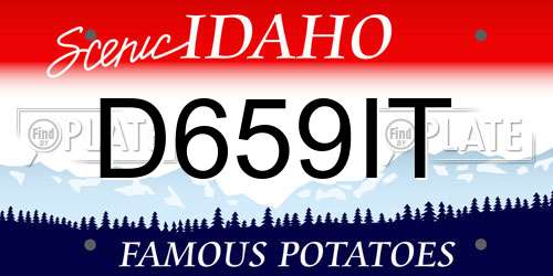D659IT Idaho License Plate