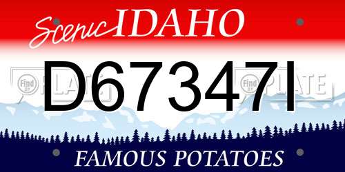 D67347I Idaho License Plate
