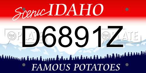 D6891Z Idaho License Plate