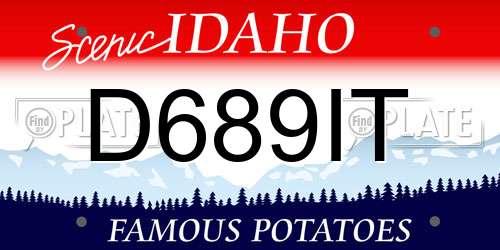 D689IT Idaho License Plate