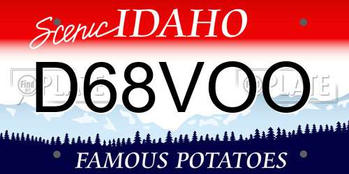 D68VOO Idaho License Plate