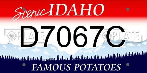 D7067C Idaho License Plate