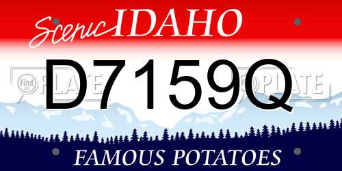 D7159Q Idaho License Plate