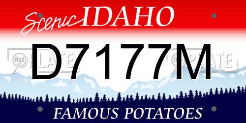 D7177M Idaho License Plate