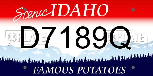 D7189Q Idaho License Plate