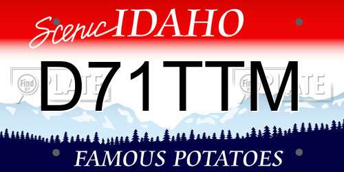 D71TTM Idaho License Plate