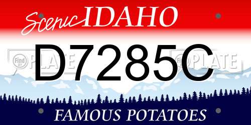 D7285C Idaho License Plate