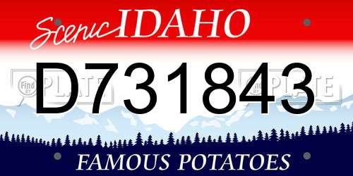 D731843 Idaho License Plate