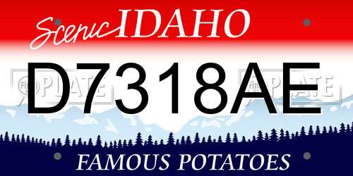 D7318AE Idaho License Plate