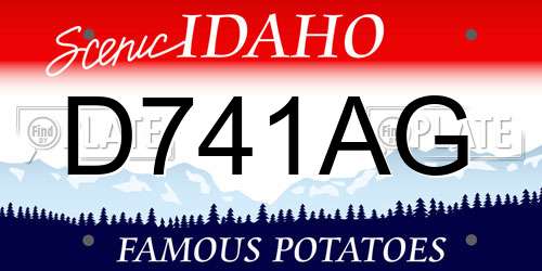 D741AG Idaho License Plate