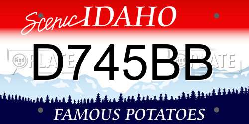 D745BB Idaho License Plate