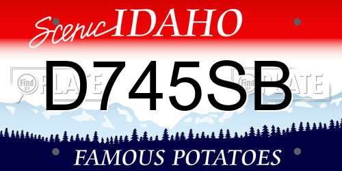 D745SB Idaho License Plate