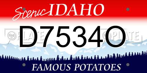 D7534O Idaho License Plate
