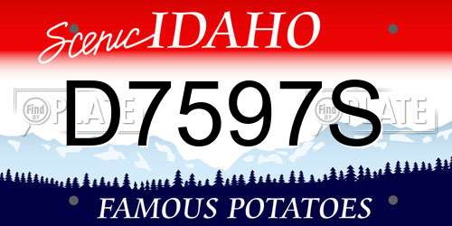 D7597S Idaho License Plate