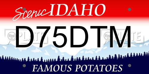 D75DTM Idaho License Plate