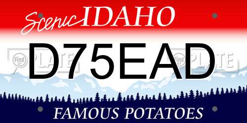 D75EAD Idaho License Plate