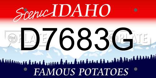 D7683G Idaho License Plate