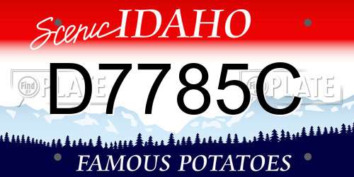 D7785C Idaho License Plate