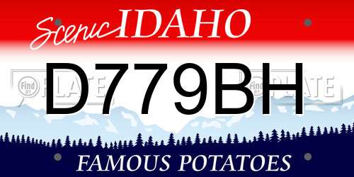 D779BH Idaho License Plate