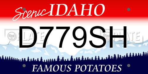 D779SH Idaho License Plate