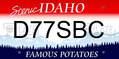 D77SBC Idaho License Plate