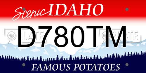 D780TM Idaho License Plate