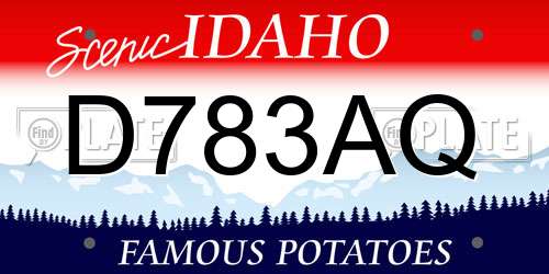 D783AQ Idaho License Plate
