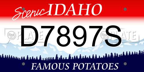 D7897S Idaho License Plate