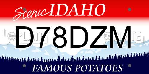 D78DZM Idaho License Plate