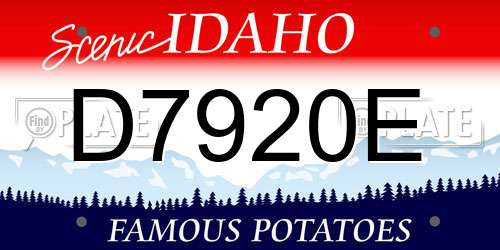 D7920E Idaho License Plate