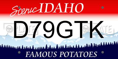 D79GTK Idaho License Plate
