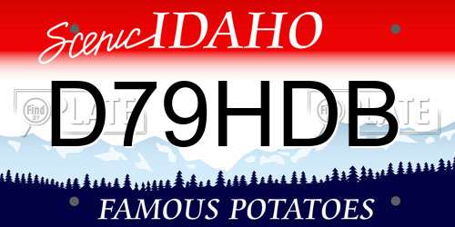 D79HDB Idaho License Plate