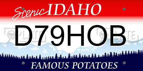 D79HOB Idaho License Plate