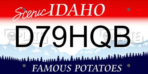 D79HQB Idaho License Plate