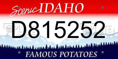 D815252 Idaho License Plate