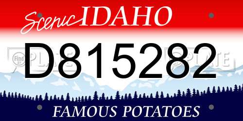 D815282 Idaho License Plate