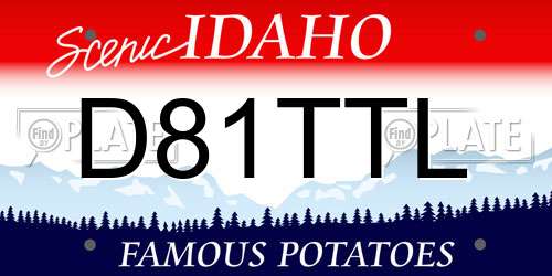 D81TTL Idaho License Plate