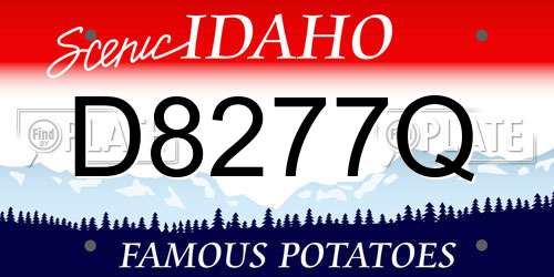 D8277Q Idaho License Plate