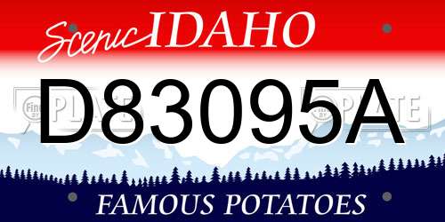 D83095A Idaho License Plate