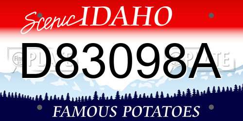 D83098A Idaho License Plate
