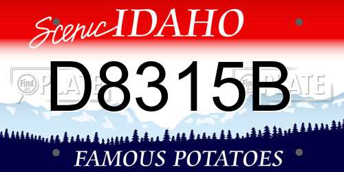 D8315B Idaho License Plate