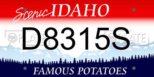 D8315S Idaho License Plate
